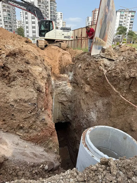 Beton büz ile altyapı bağlantısı - CMS Hafriyat